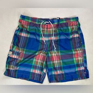 Chaps Plaid Swim Board Shorts Trunks Men XXL Multicolor